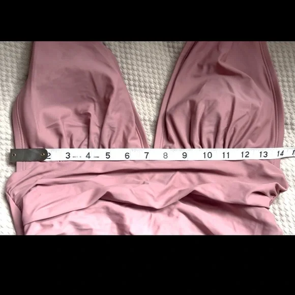 CUPSHE NWOT SIZE XL Elegant Mauve SWIMWEAR Pool Beach Vacation Travel Summer - Picture 3 of 5